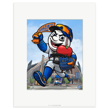 "The Amazin's" New York Mets Baseball Limited Edition Print - Nick Fasnacht Illustration & Design