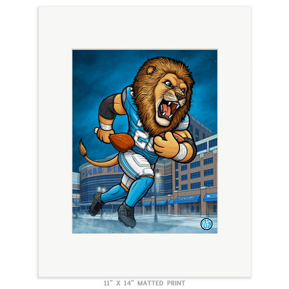 "The Pride" Detroit Football Print - Nick Fasnacht Illustration & Design