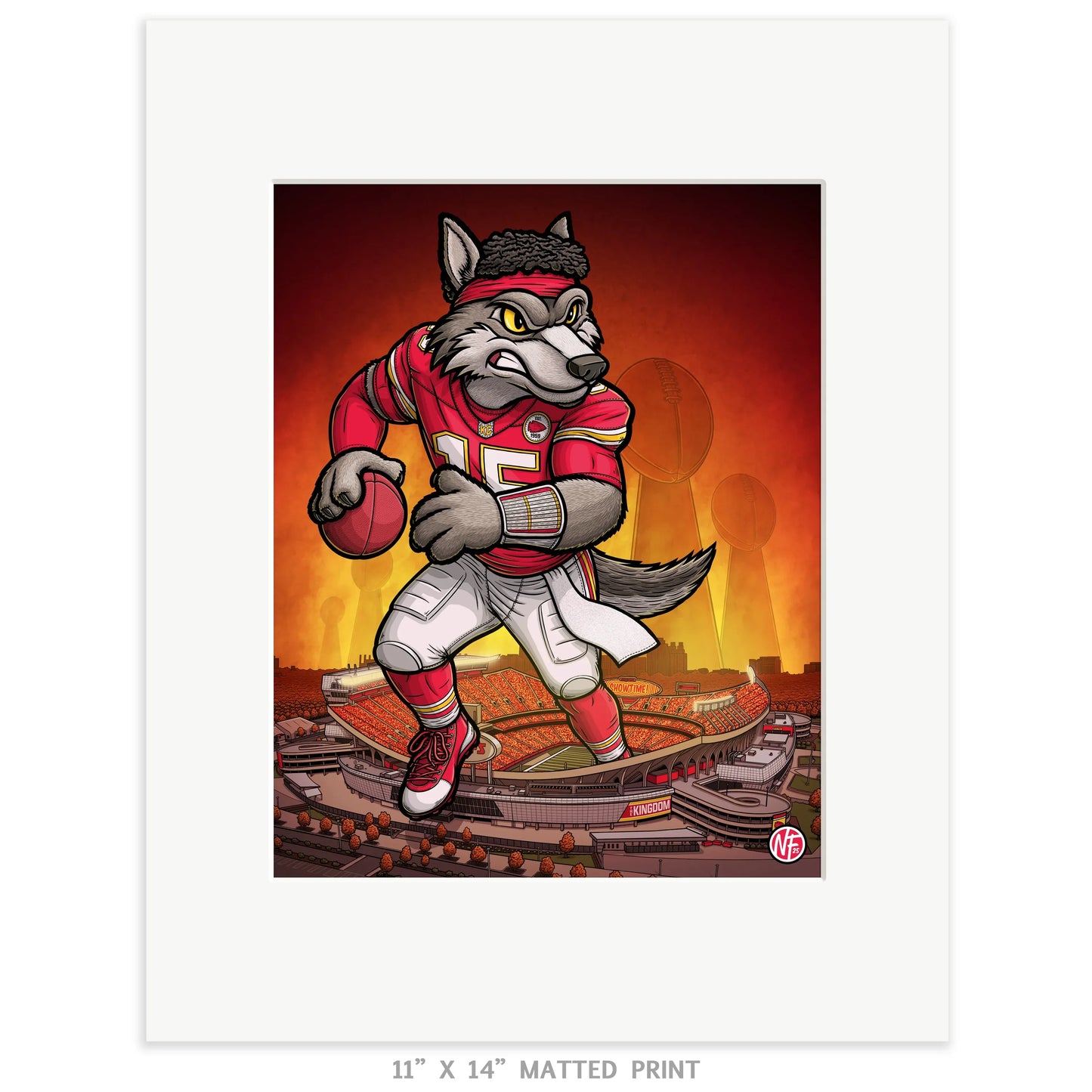 "The Kingdom" Kansas City Football Print - Nick Fasnacht Illustration & Design