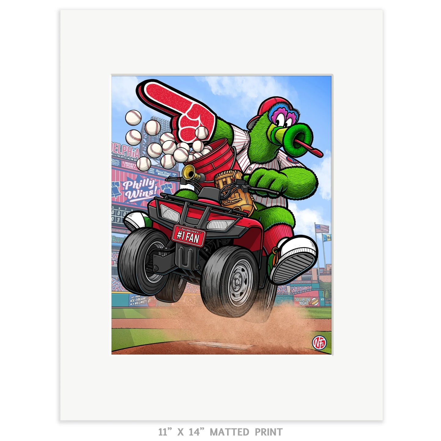 "#1 Fan" Philadelphia Baseball Print - Nick Fasnacht Illustration & Design