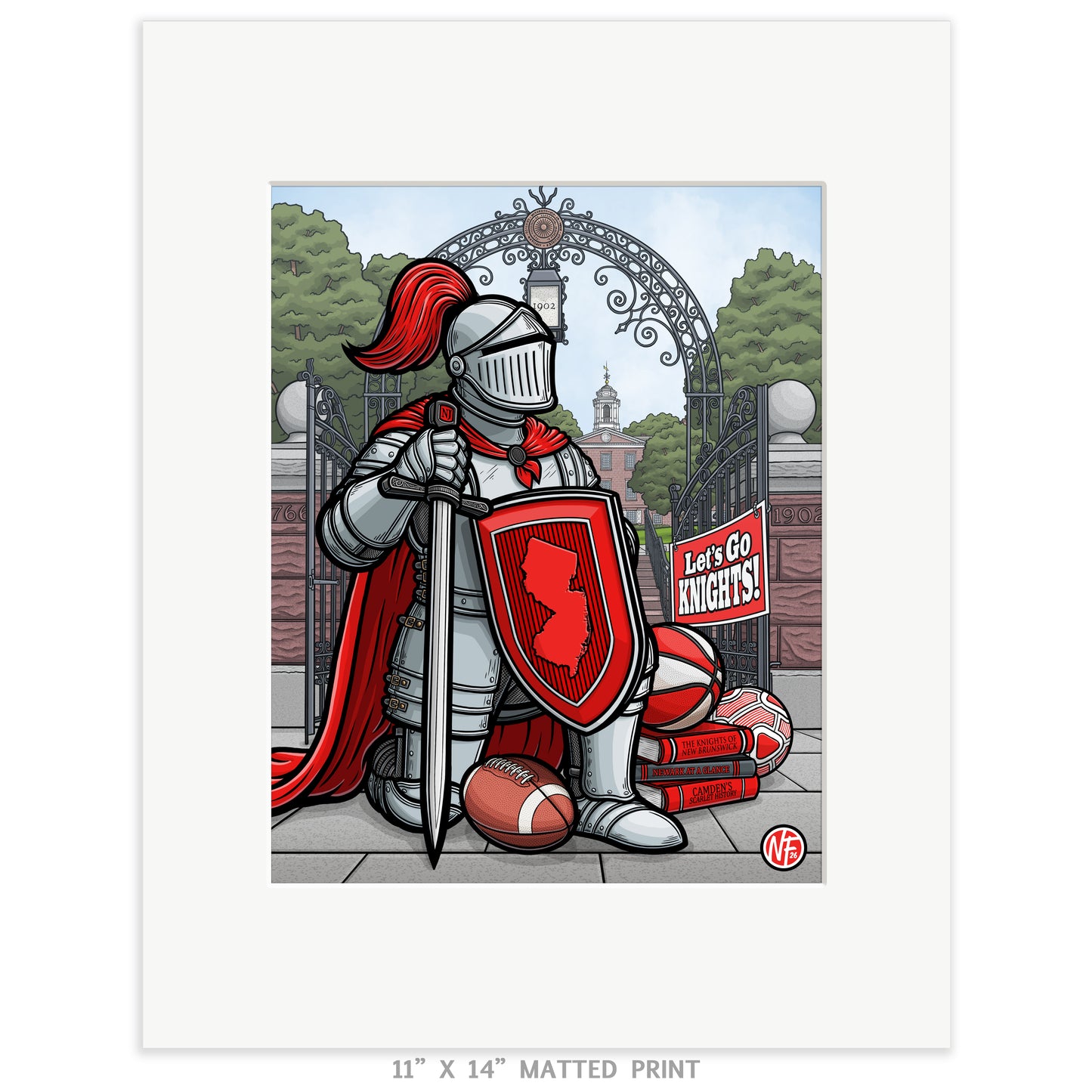 "Let's Go Knights!" Rutgers Limited Edition Print