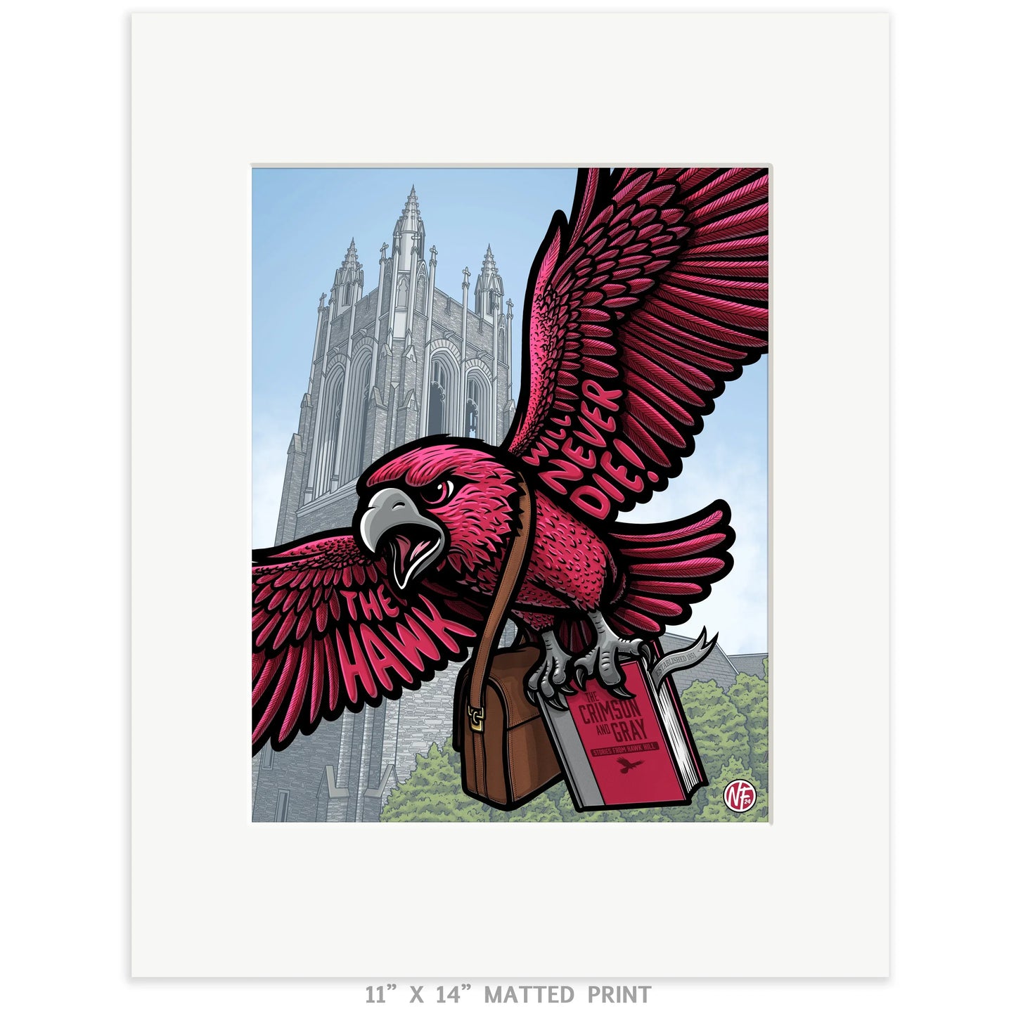 "Hawk Hill" Saint Joseph's University Limited Edition Print - Nick Fasnacht Illustration & Design