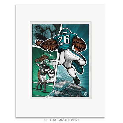 "Fly" Philadelphia Eagles Football Limited Edition Print - Nick Fasnacht Illustration & Design