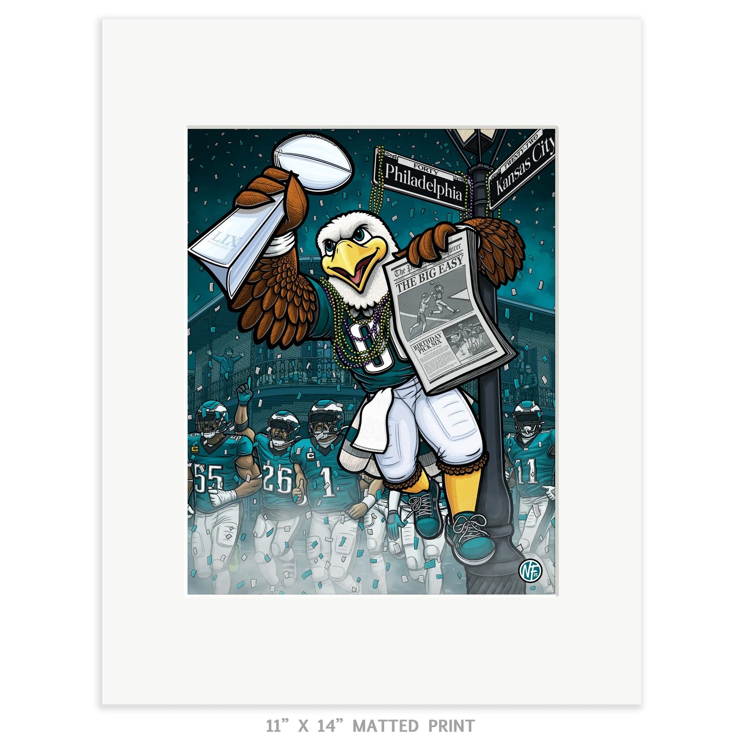 "The Big Easy" Philadelphia Football Print - Nick Fasnacht Illustration & Design