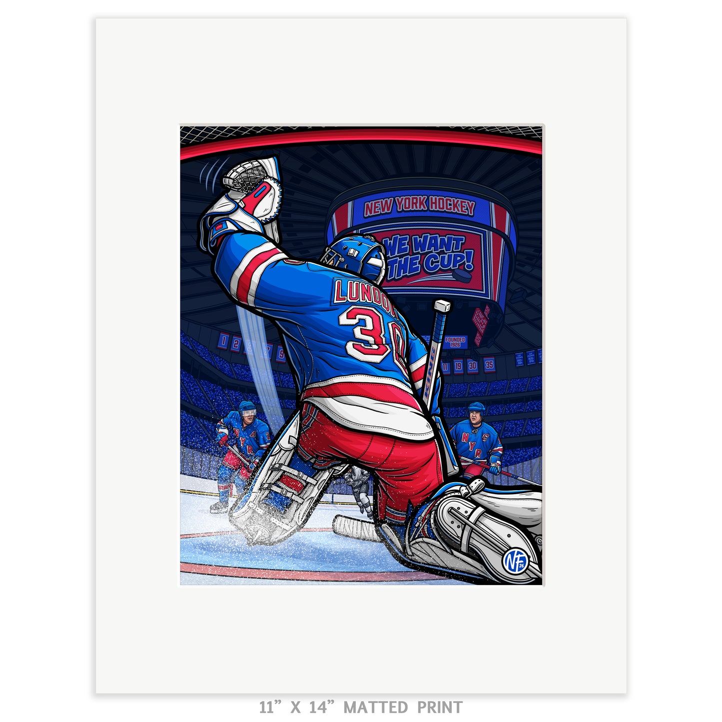 "We Want The Cup!" New York Hockey Print