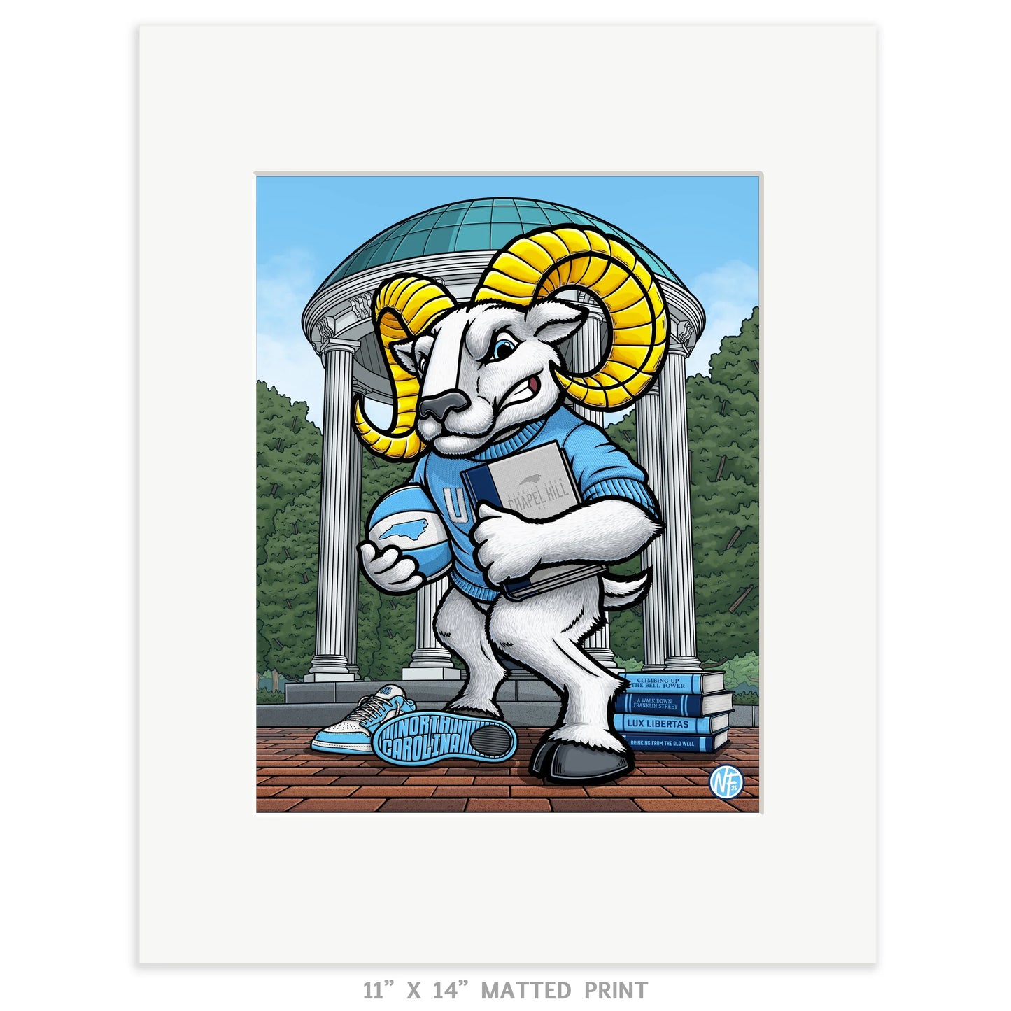 "Light and Liberty" University of North Carolina Limited Edition Print - Nick Fasnacht Illustration & Design