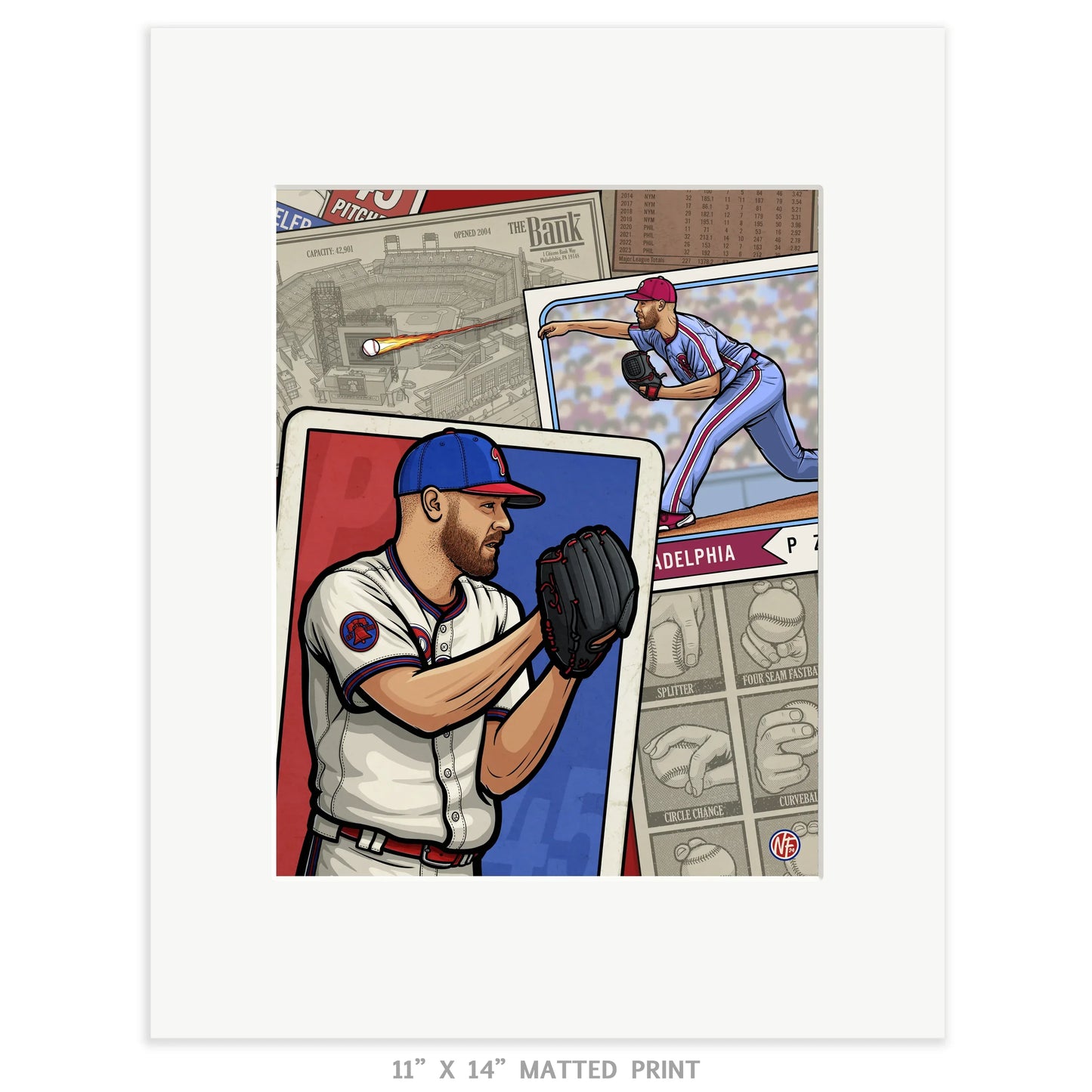 "Ace" Philadelphia Phillies Limited Edition Print - Nick Fasnacht Illustration & Design