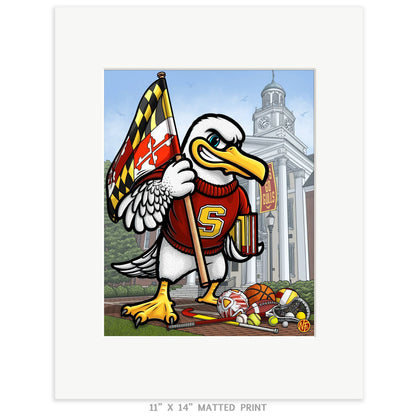 "Go Gulls!" Salisbury University Limited-Edition Print - Nick Fasnacht Illustration & Design