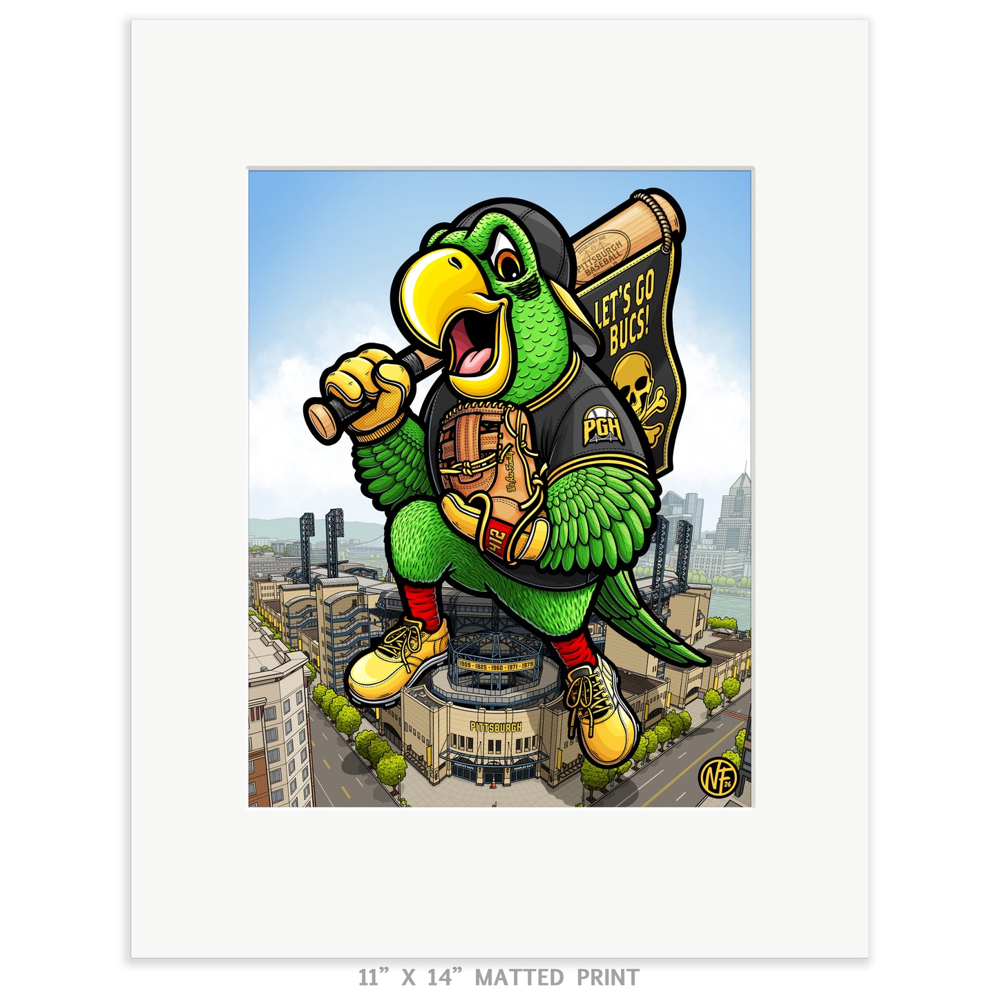 "Let's Go Bucs!" Pittsburgh Baseball Limited Edition Print
