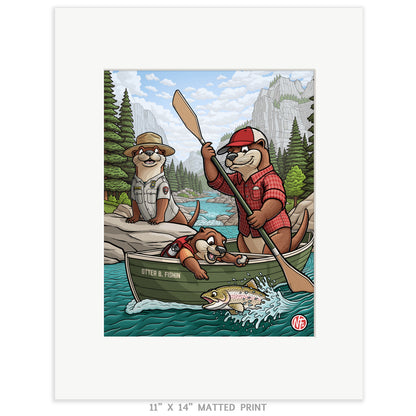 "Otter B. Fishin" Limited Edition Print