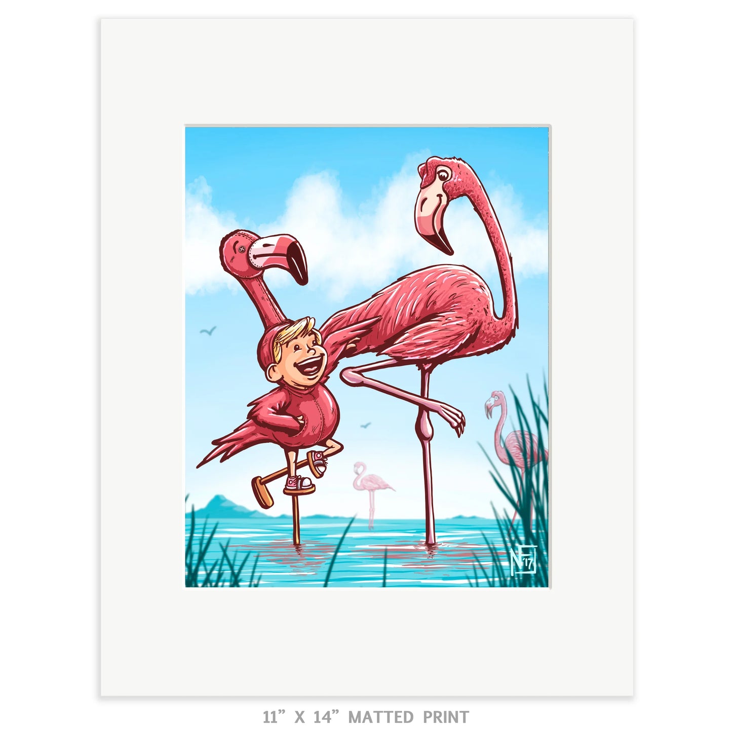 "Flamingo Imposter" Limited Edition Print - Nick Fasnacht Illustration & Design