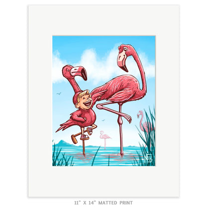 "Flamingo Imposter" Limited Edition Print - Nick Fasnacht Illustration & Design