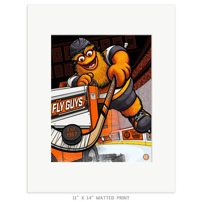 "The Fly Guys" Philadelphia Hockey Limited Edition Print - Nick Fasnacht Illustration & Design