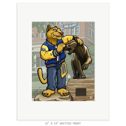 "Hail to Pitt" University of Pittsburgh Limited Edition Print - Nick Fasnacht Illustration & Design