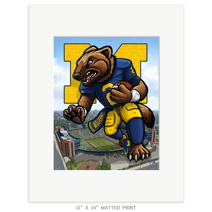 "The Victors" University of Michigan Limited Edition Print - Nick Fasnacht Illustration & Design