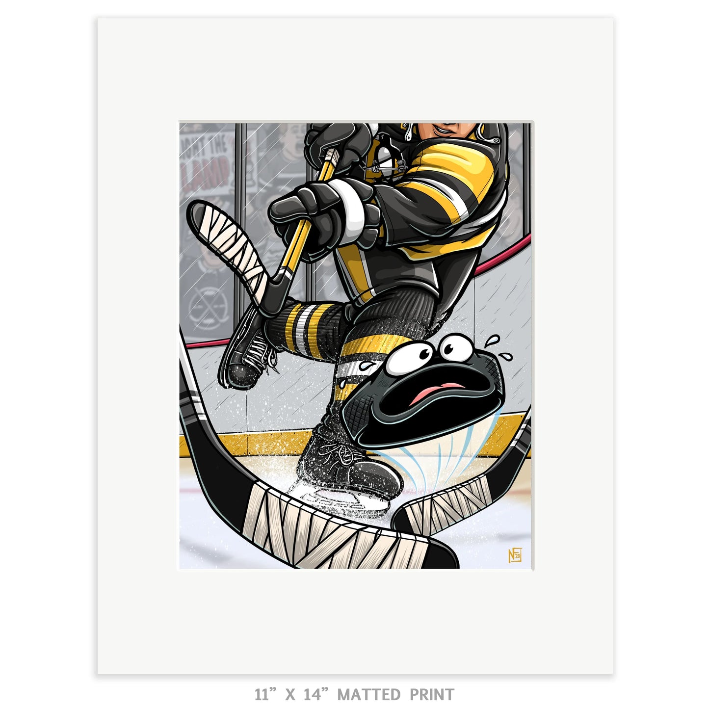"Penguins" Hockey Limited Edition Print - Nick Fasnacht Illustration & Design
