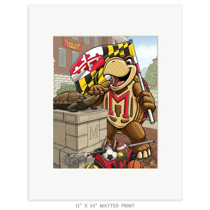 "Fear the Turtle" University of Maryland Limited Edition Print - Nick Fasnacht Illustration & Design