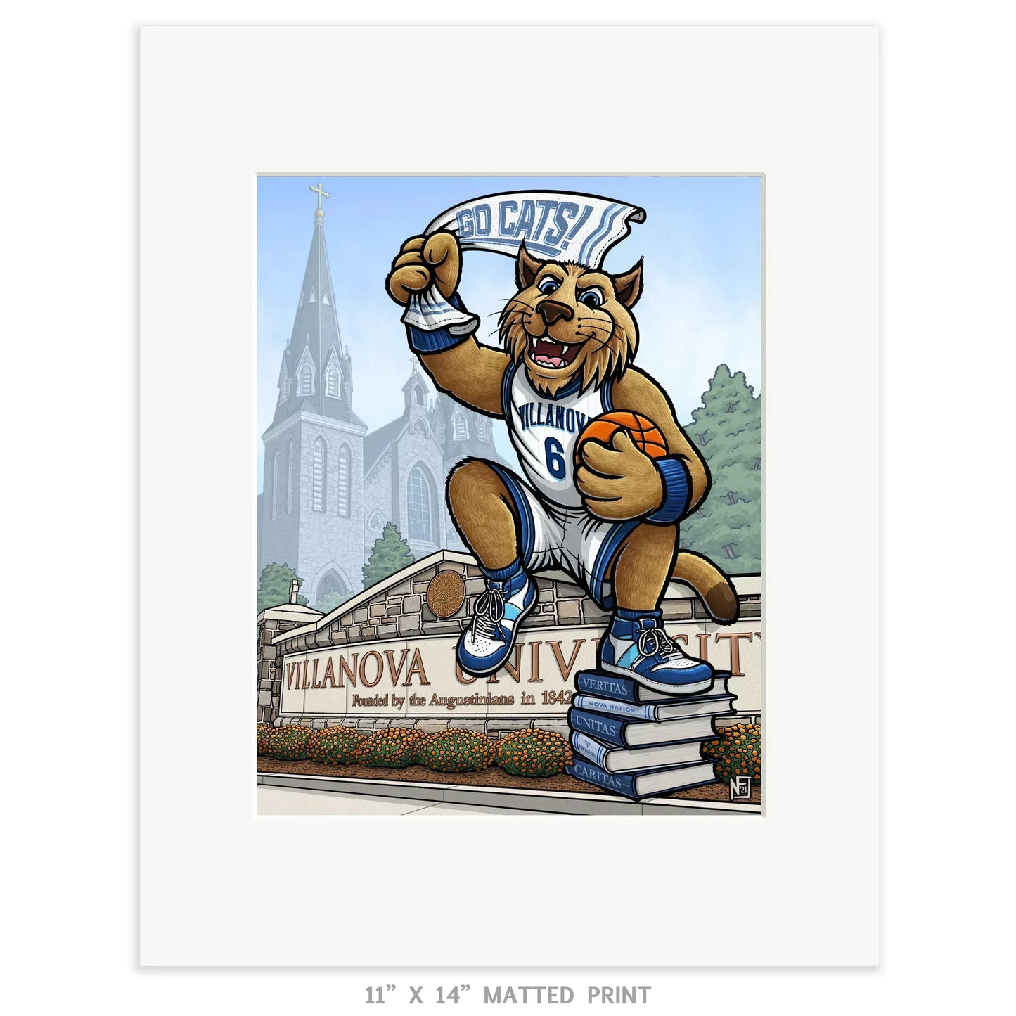 "Nova Nation" Villanova University Limited Edition Print - Nick Fasnacht Illustration & Design