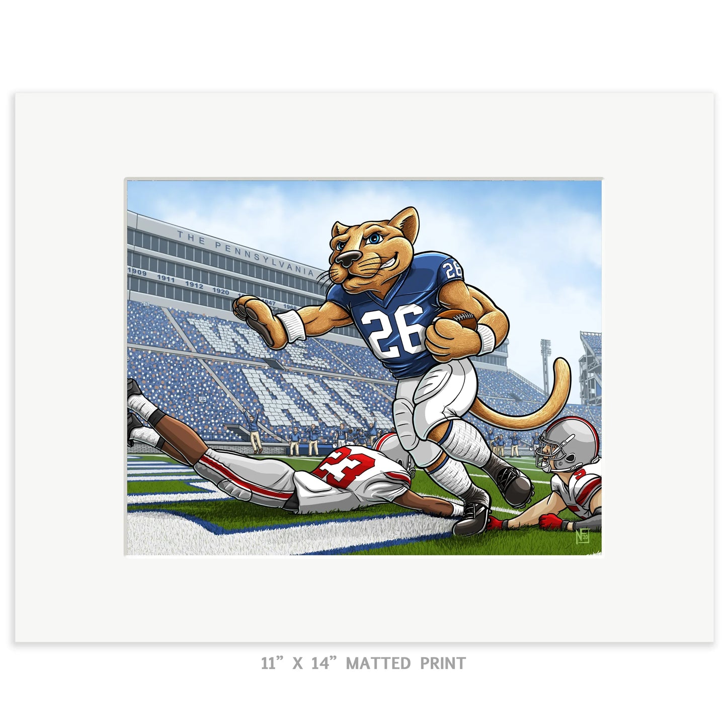 "We Are!" Penn State University Football Limited Edition Print - Nick Fasnacht Illustration & Design