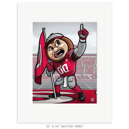 "O-H-I-O!" Ohio State University Limited Edition Print - Nick Fasnacht Illustration & Design