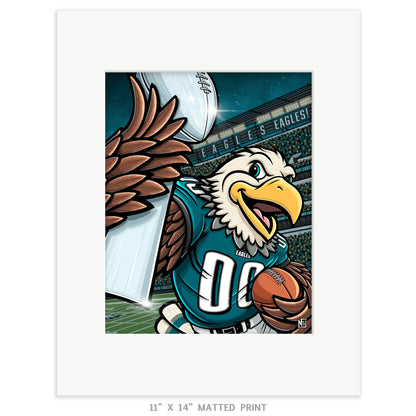 "E.A.G.L.E.S...EAGLES!" Philadelphia Football Limited Edition Print - Nick Fasnacht Illustration & Design