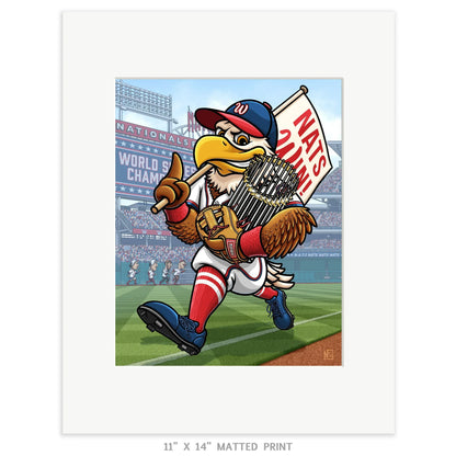 "NATS WIN!" Washington Nationals Limited Edition Print - Nick Fasnacht Illustration & Design
