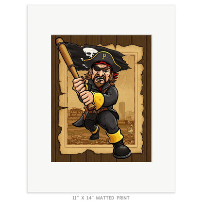"Raise the Jolly Roger!" Pittsburgh Baseball Limited Edition Print - Nick Fasnacht Illustration & Design