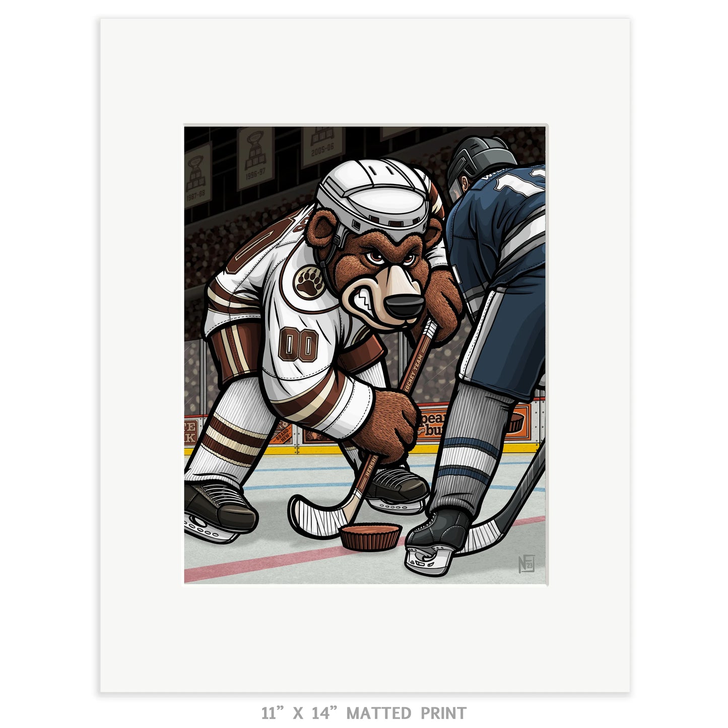 "Fight for the Cup" Hershey Bears Limited Edition Print - Nick Fasnacht Illustration & Design