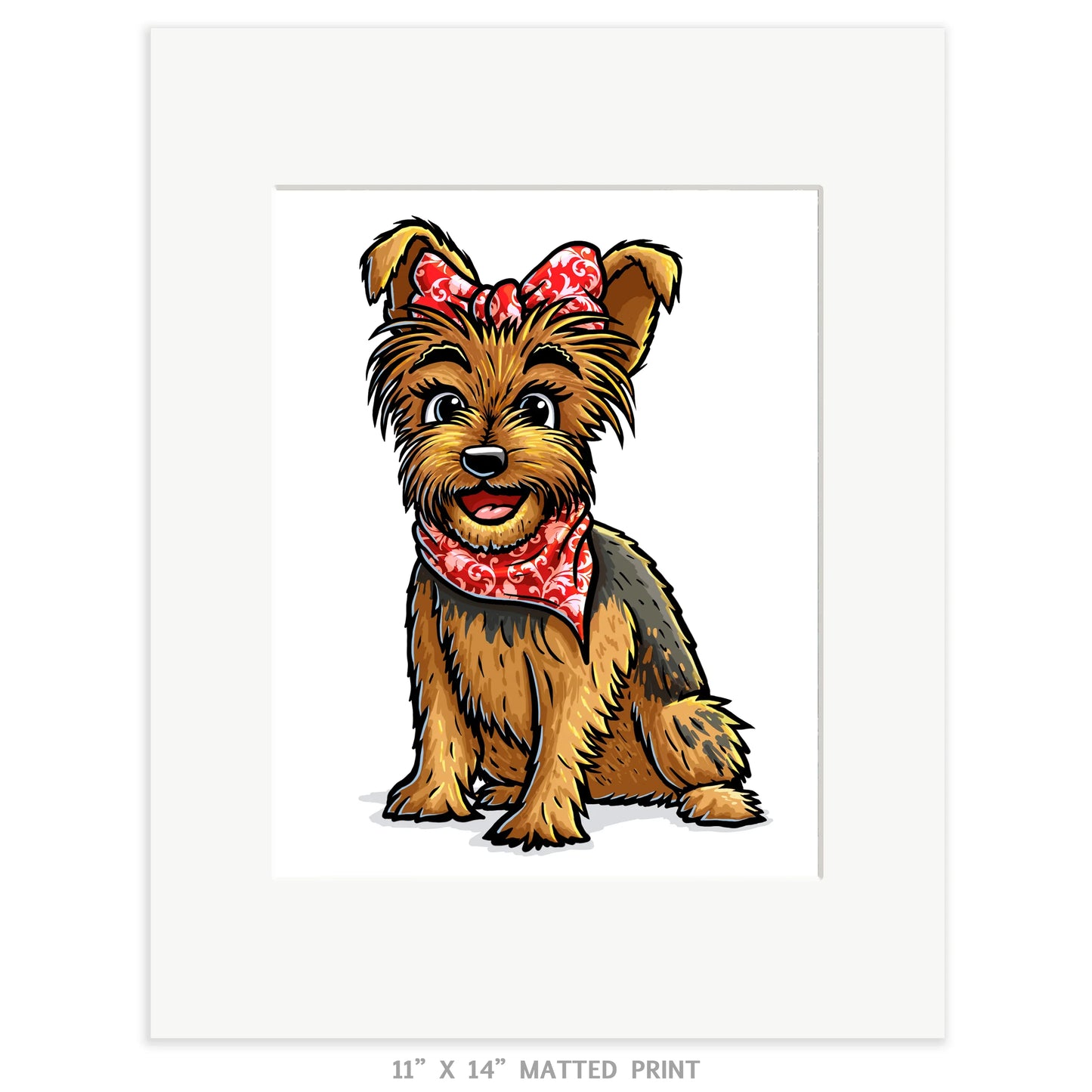 "Yorkie" Yorkshire Terrier Limited Edition Print - Nick Fasnacht Illustration & Design