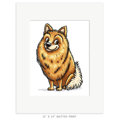 "Pom Pom" Pomeranian Limited Edition Print - Nick Fasnacht Illustration & Design
