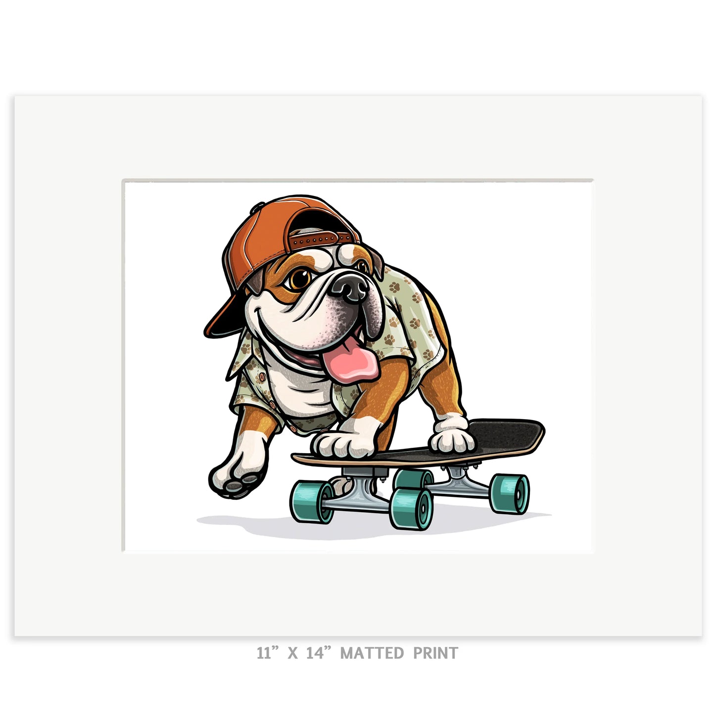"Shred" English Bulldog Limited Edition Print - Nick Fasnacht Illustration & Design
