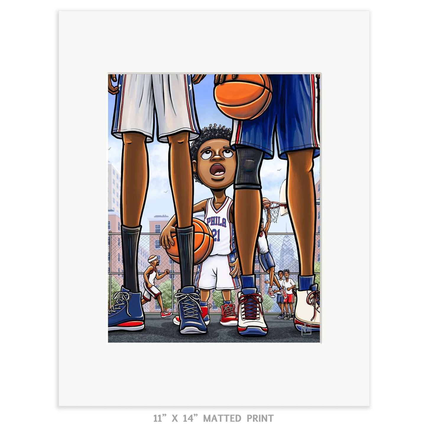 "Trust the Process" 76ers Basketball Limited Edition Print - Nick Fasnacht Illustration & Design