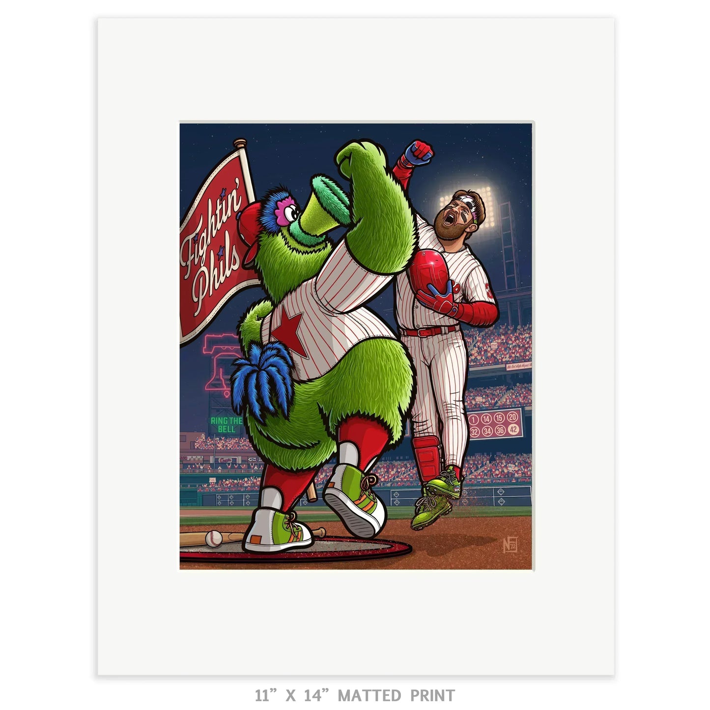 "Ring the Bell" Philadelphia Baseball Limited Edition Print - Nick Fasnacht Illustration & Design