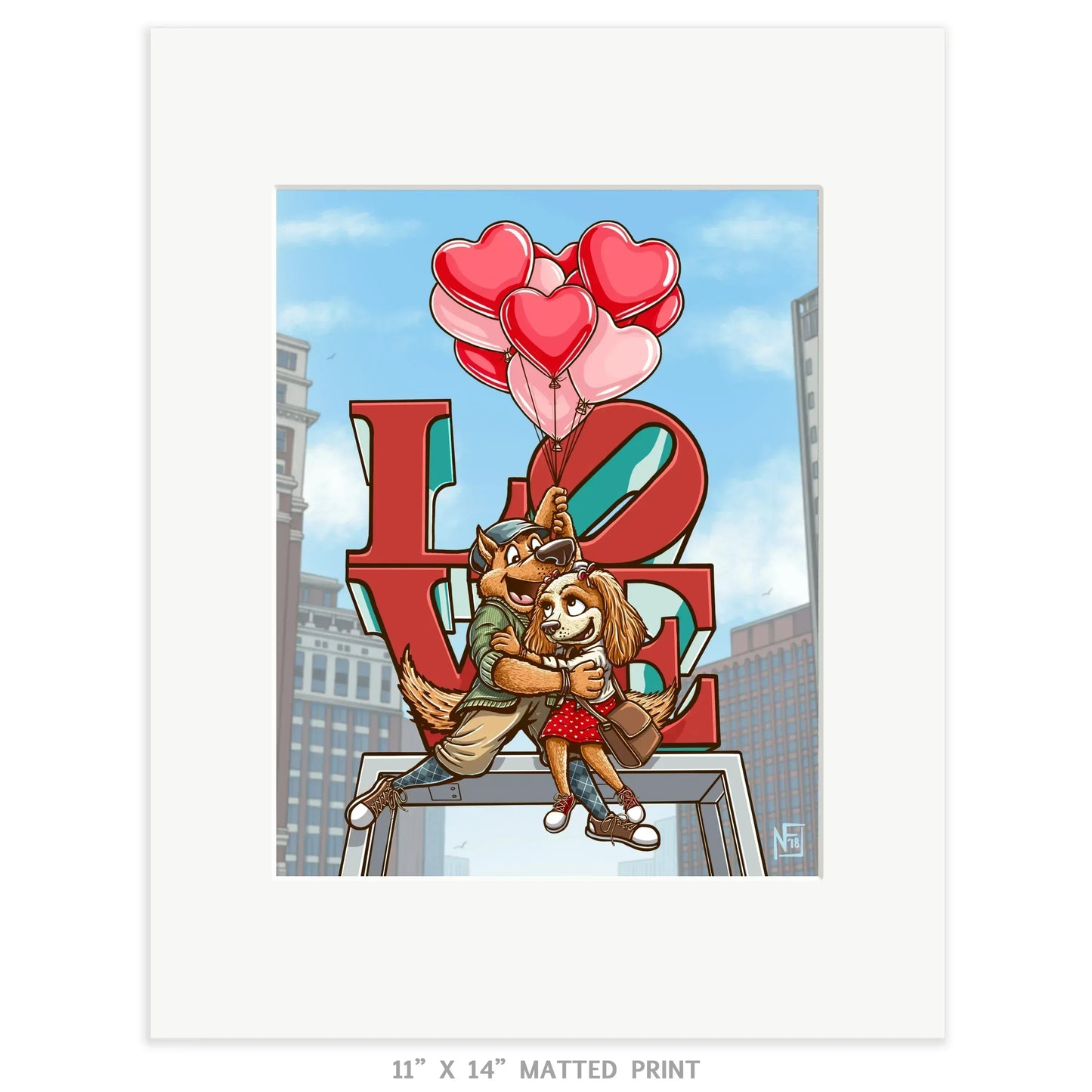 "Puppy Love" Limited Edition Print - Nick Fasnacht Illustration & Design