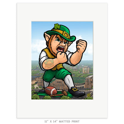 "Go Irish!" University of Notre Dame Limited Edition Print - Nick Fasnacht Illustration & Design