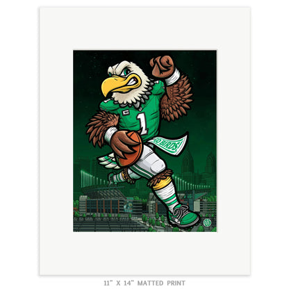 "Kelly Green" Philadelphia Eagles Football Limited Edition Print - Nick Fasnacht Illustration & Design