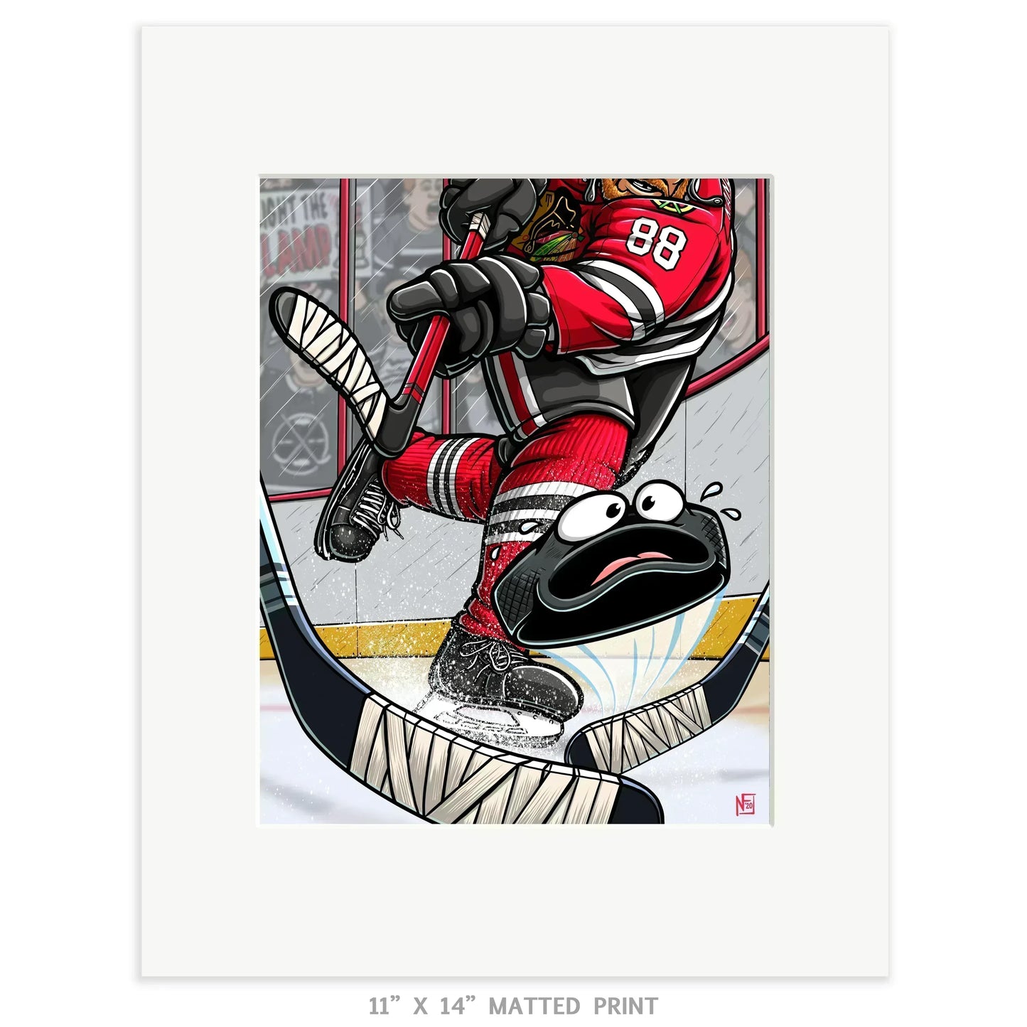 "Blackhawks" Hockey Limited Edition Print - Nick Fasnacht Illustration & Design