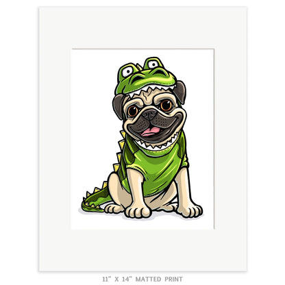 "Pugzilla" Pug Limited Edition Print - Nick Fasnacht Illustration & Design