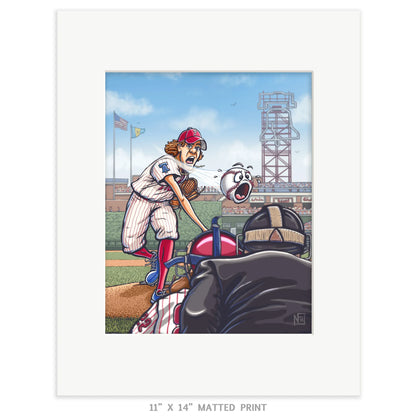 "Phillies" Baseball Limited Edition Print - Nick Fasnacht Illustration & Design