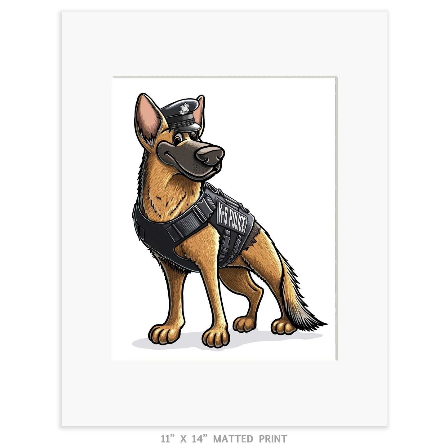 "K-9" German Shepherd Limited Edition Print - Nick Fasnacht Illustration & Design