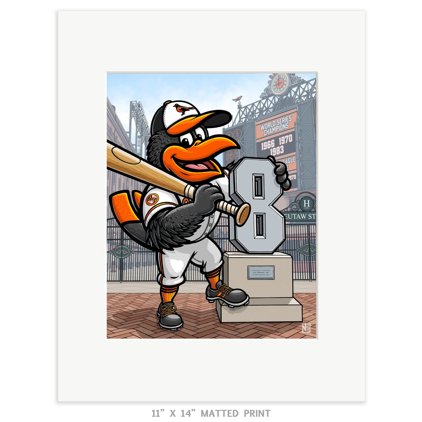 "The O's" Baltimore Baseball Limited Edition Print - Nick Fasnacht Illustration & Design