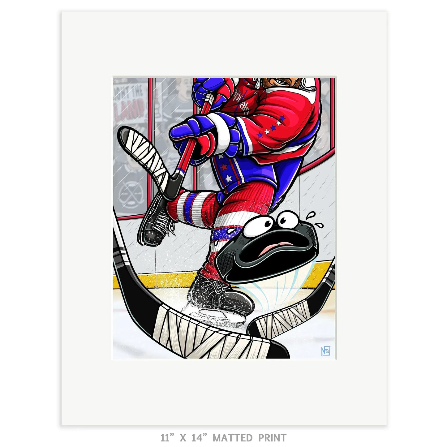"Capitals" Hockey Limited Edition Print - Nick Fasnacht Illustration & Design