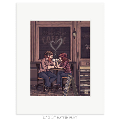 "Coffee Love" Limited Edition Print - Nick Fasnacht Illustration & Design