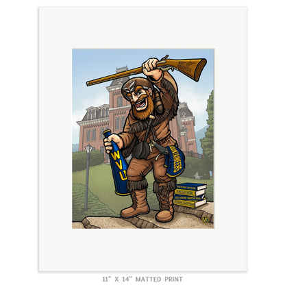 "Hail, West Virginia" West Virginia University Limited Edition Print - Nick Fasnacht Illustration & Design