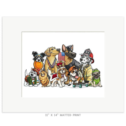 "CaNINE II" Dog Limited Edition Print - Nick Fasnacht Illustration & Design
