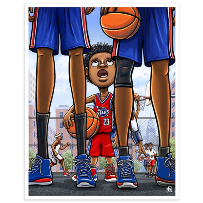 "All-Star" Basketball Limited Edition Print - Nick Fasnacht Illustration & Design
