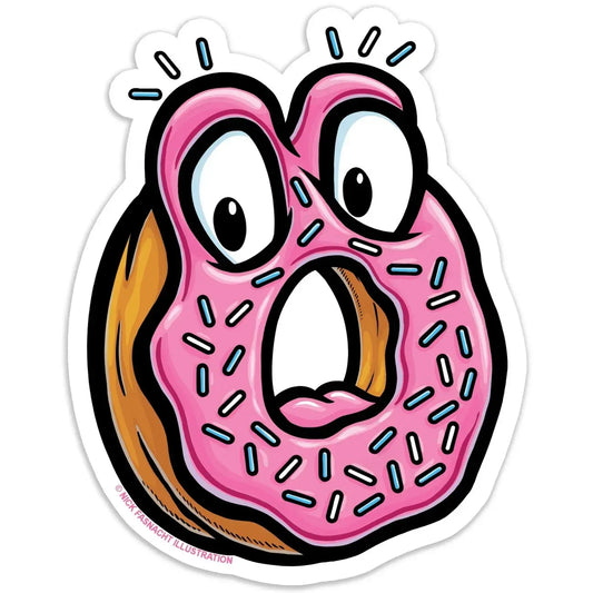 Donut Die Cut Vinyl Sticker - Nick Fasnacht Illustration & Design