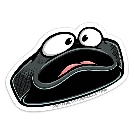 Hockey Puck Die Cut Vinyl Sticker - Nick Fasnacht Illustration & Design