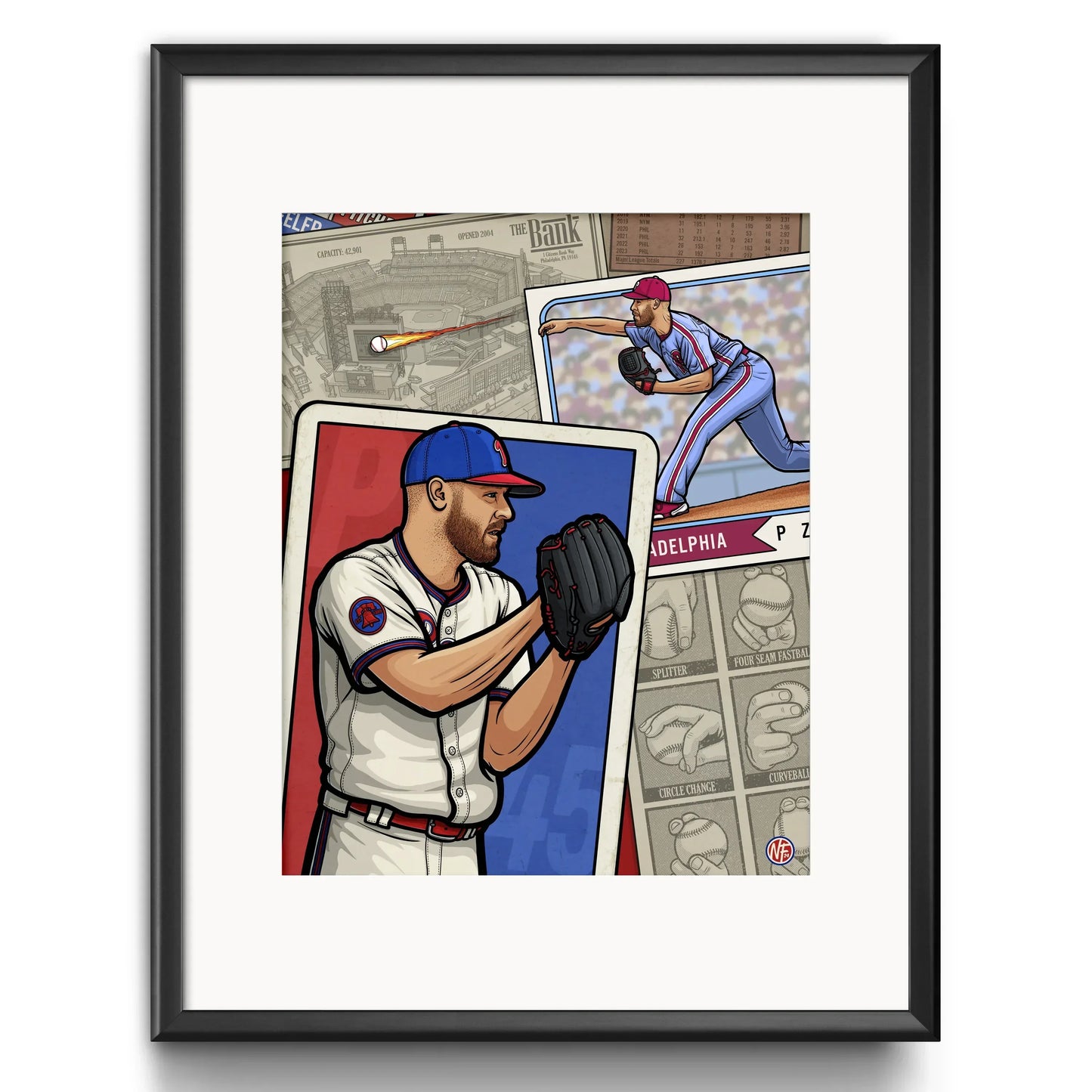 "Ace" Philadelphia Phillies Limited Edition Print - Nick Fasnacht Illustration & Design