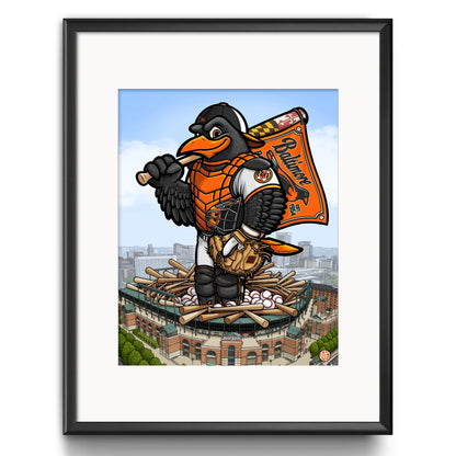 "The Bird's Nest " Baltimore Baseball Limited Edition Print - Nick Fasnacht Illustration & Design